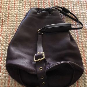 Vintage Purple Drawstring over-the shoulder Purse